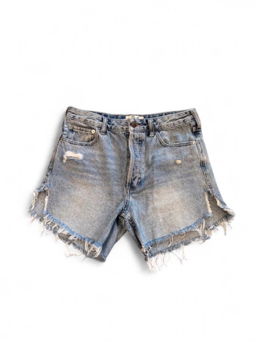 We The Free Distressed Light Blue Denim Cutoff Shorts Size 26